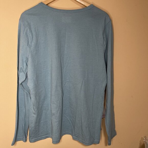 Time & Tru‎ XXXL/3XG Light Blue Long Sleeve Crew Neck Tee Shirt - Picture 5 of 8